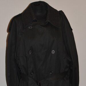 Men's Black London Fog Trenchcoat Size 42 Reg